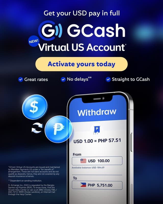 GCash launches Virtual US Account, revolutionizing how Filipinos receive USD payments and remittances
