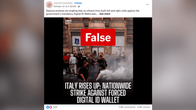 'Digital ID protest' photos actually show unrelated demonstrations