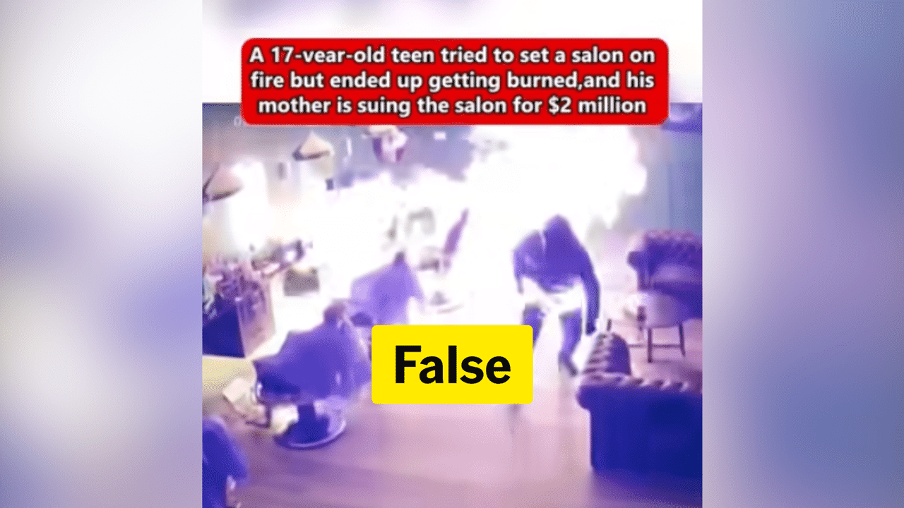 Fake arsonist news report online features Aust footage