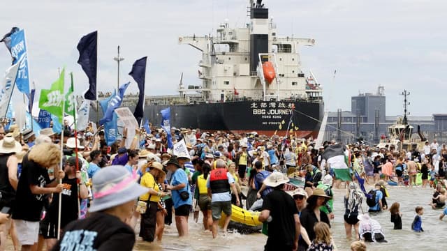 Arrests made as protesters block coal shipping lane