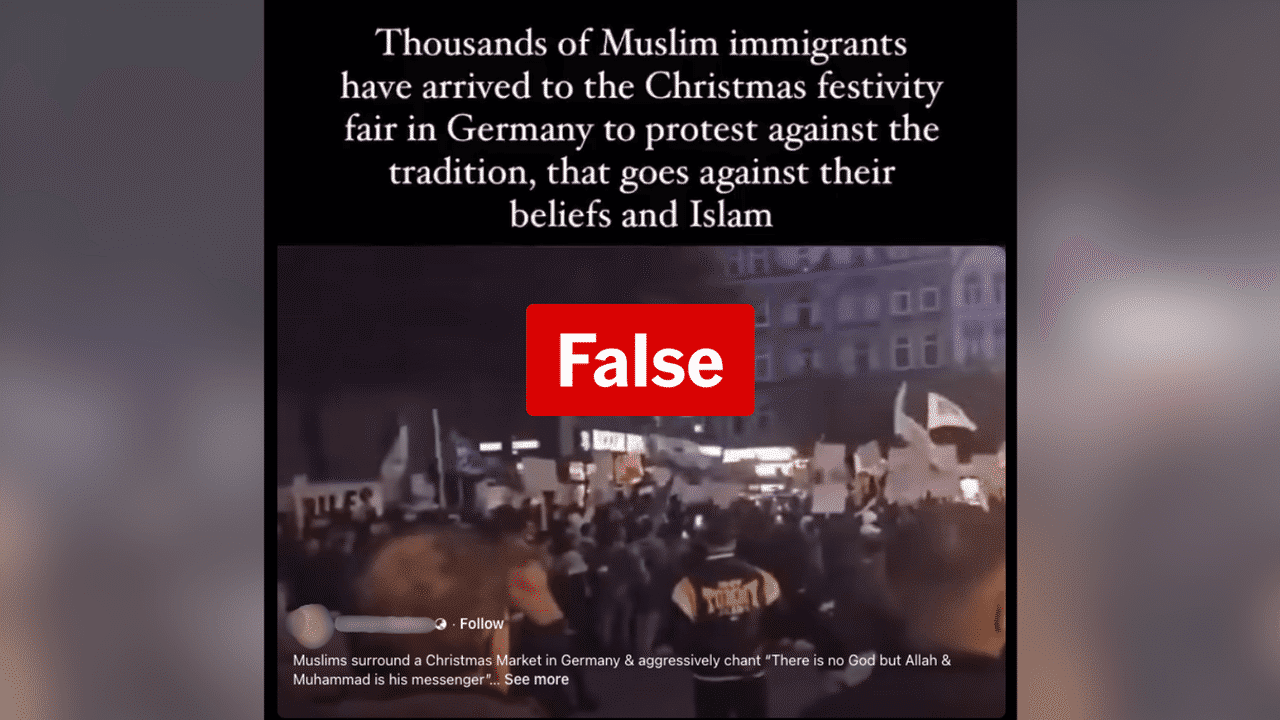 Protest clip miscast as anti-Christmas rally