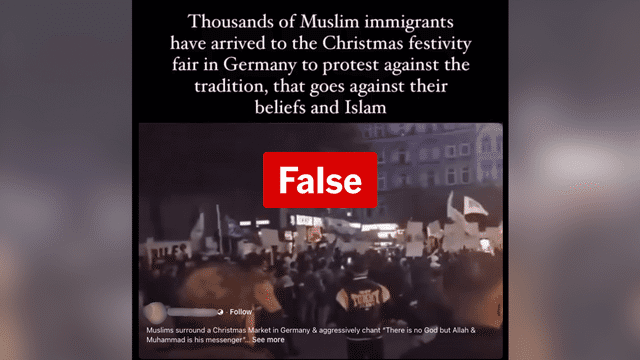 Protest clip miscast as anti-Christmas rally