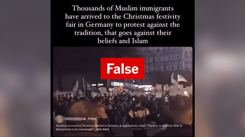 Protest clip miscast as anti-Christmas rally