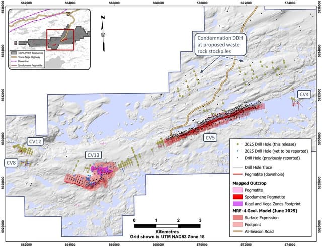 PMET Announces Multiple New Lithium/Caesium Discoveries in 2025 Drilling at the Shaakichiuwaanaan Property