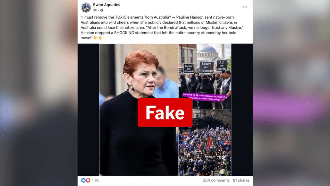 Disinformation operation targets Bondi terrorist attack