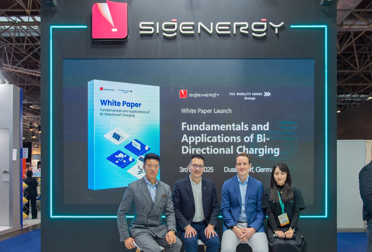 Sigenergy and The Mobility House Energy Publish White Paper "Fundamentals and Applications of Bi-Directional Charging"