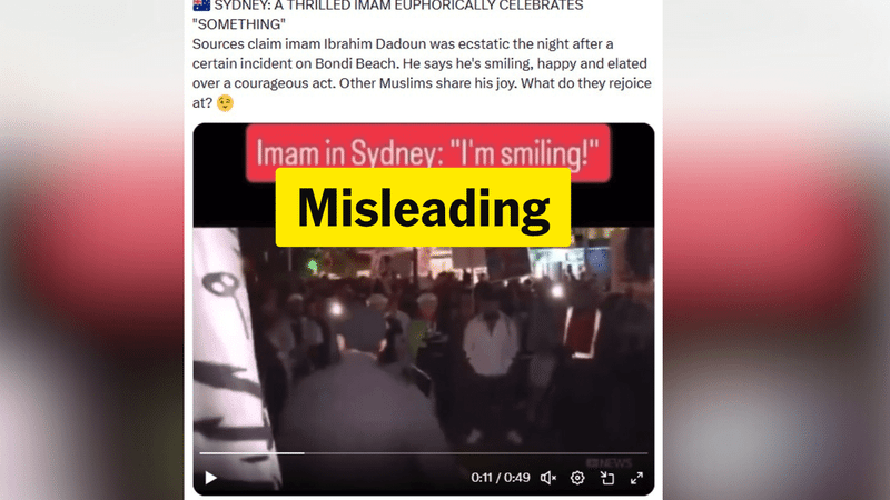 Old footage recirculated in misleading Bondi Beach 'celebration' claims