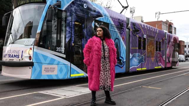 Indigenous artists turn trams into moving galleries