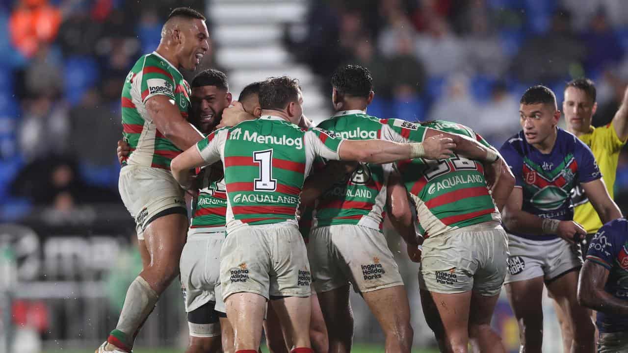 South Sydney hammer Warriors in sodden Auckland clash