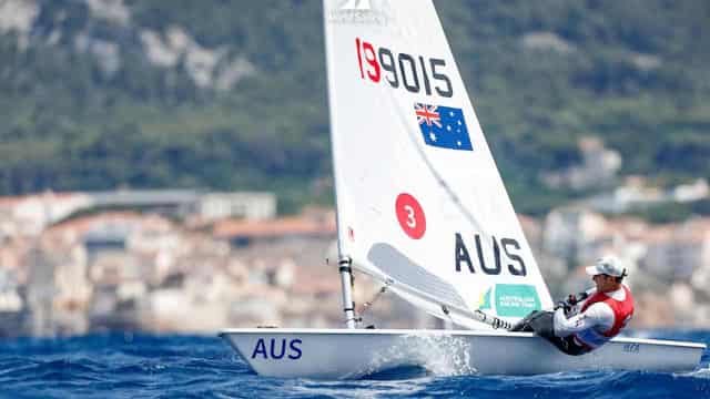 Olympic champion Wearn sails to lead in test event