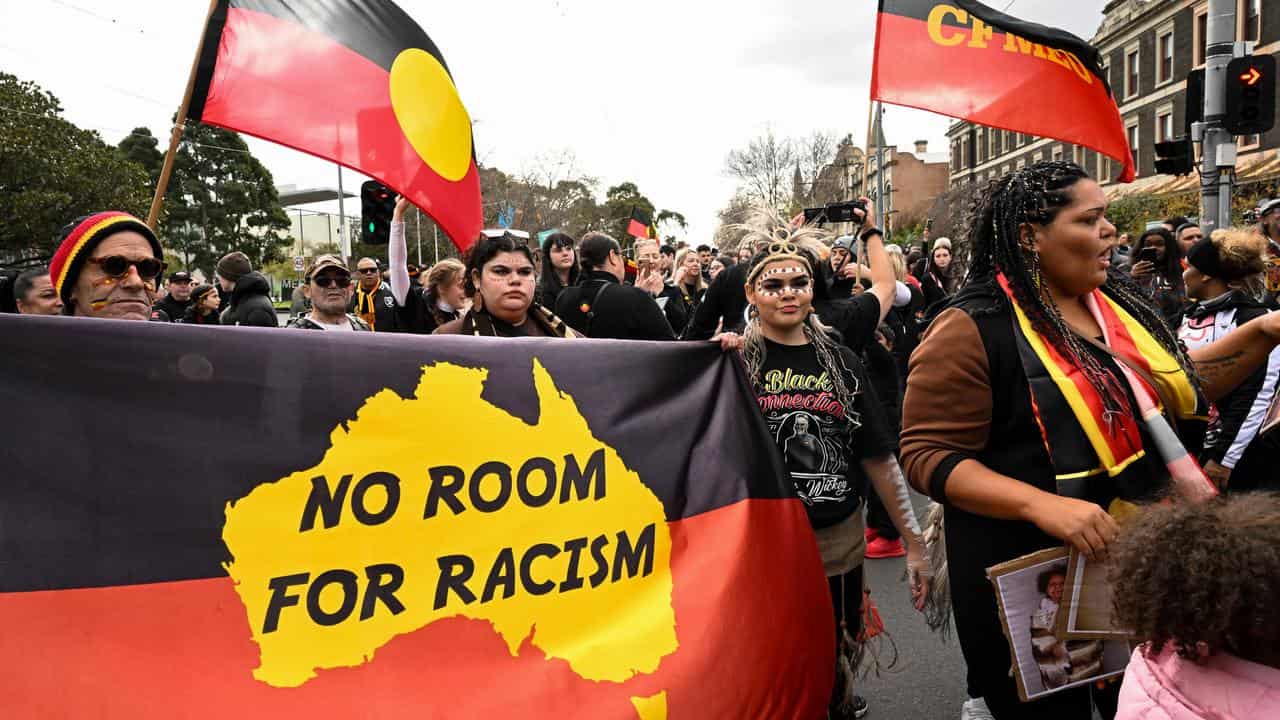 City traffic gridlock as rally marks NAIDOC Week