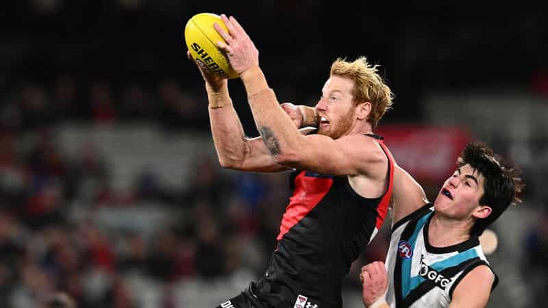 Bombers ruck Phillips faces AFL scrutiny over high bump