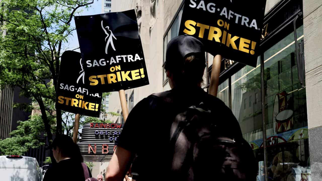 Hollywood actors join writers on picket lines