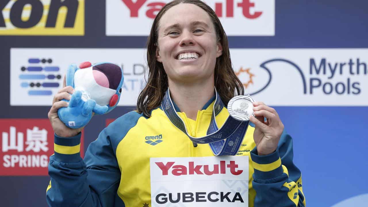 Gubecka wins 10km open water silver medal in Fukuoka