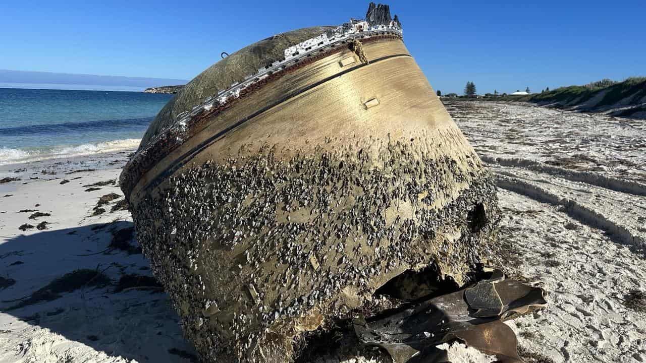 Space debris removed from beach, origin still a mystery