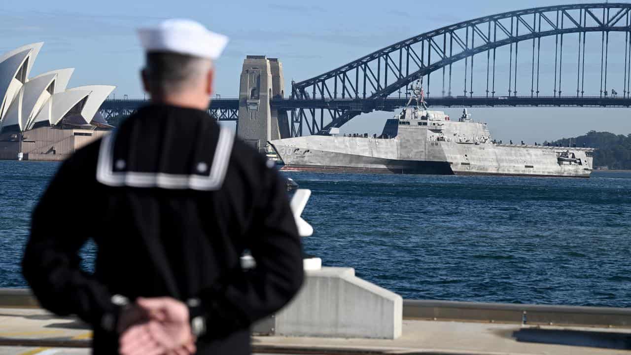 All aboard as US warship is commissioned down under