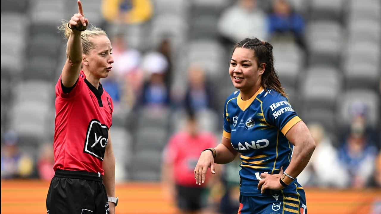 Cherrington sent off as Knights thrash Eels in NRLW