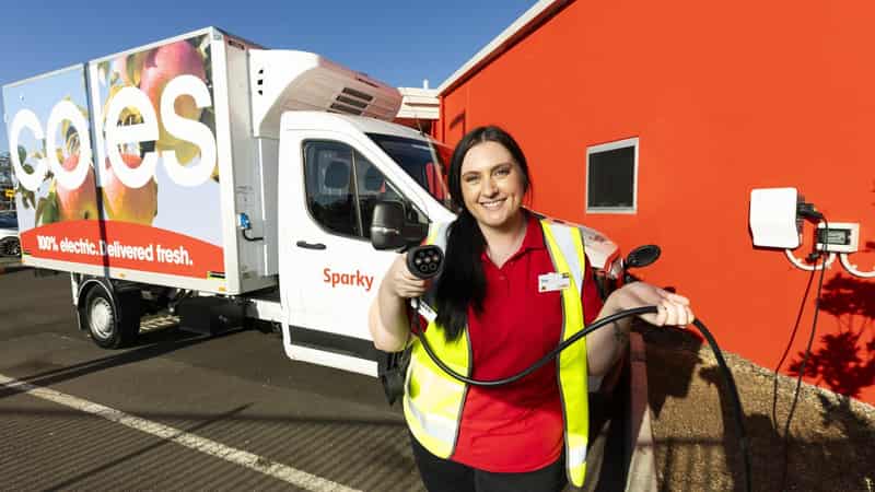 Coles rolls out Sparky, the electric delivery truck