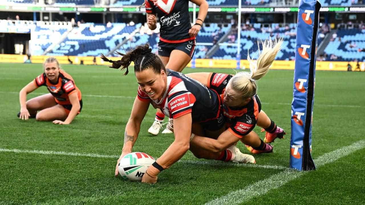 Roosters belt Tigers for biggest win in NRLW history