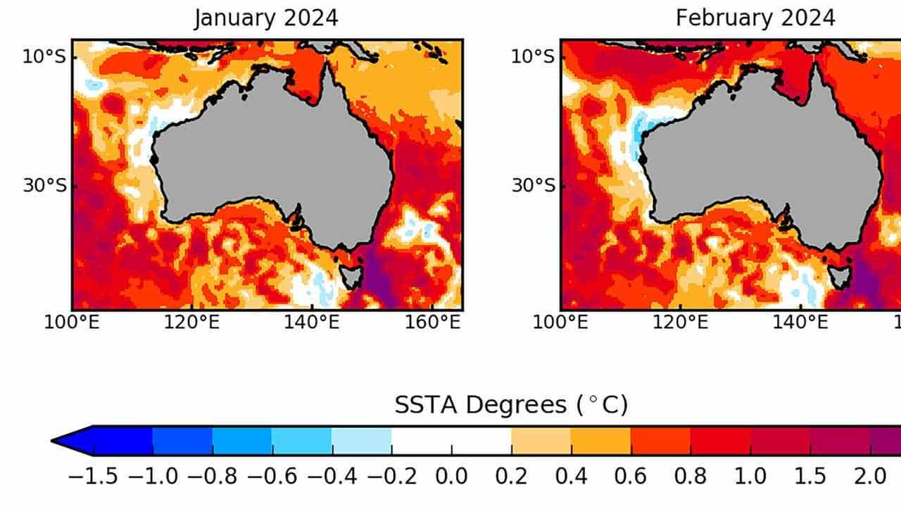 Off-the-scale marine heatwave forecast for south east