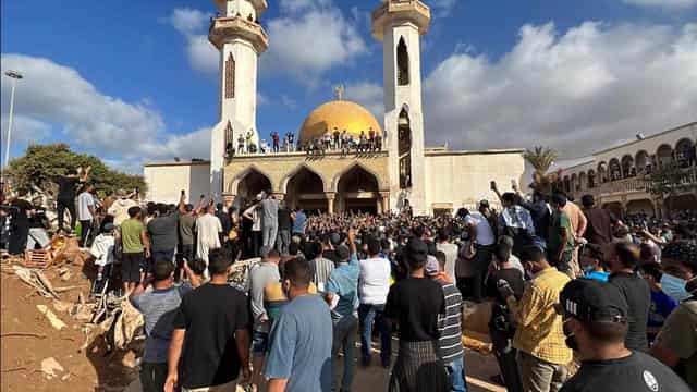 Libyans protest against authorities in flood-hit Derna