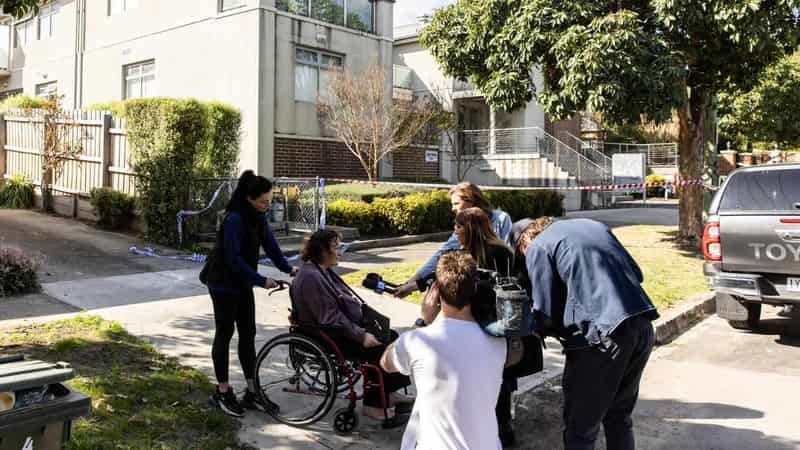 Chaotic rescue as smoke, fire trap care block residents