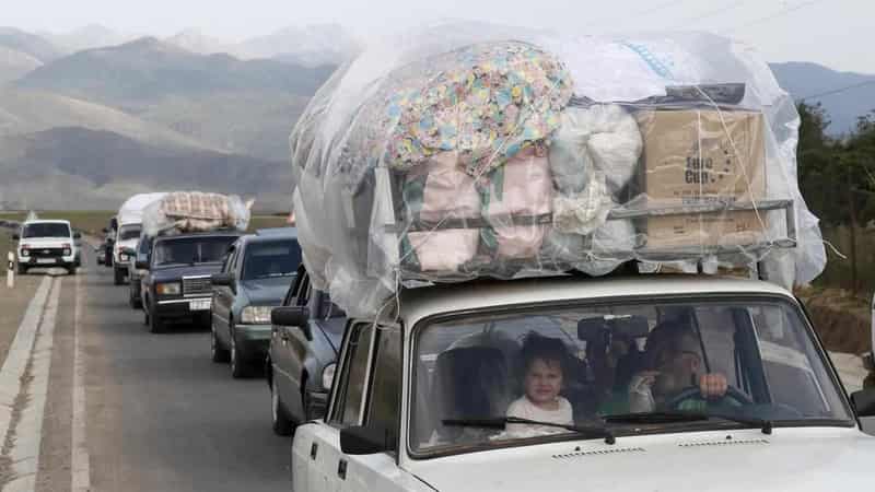 Almost all Nagorno-Karabakh people have fled to Armenia