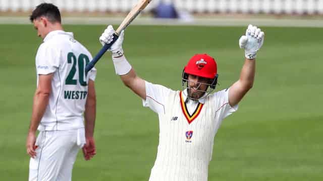 Lehmann's ton steers SA from trouble against Tasmania