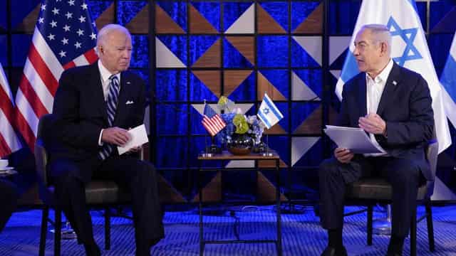 Biden meets Israeli PM amid Gaza hospital blast outrage