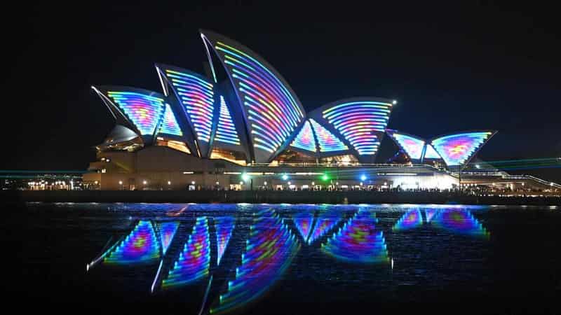 Opera House anniversary hits high note with laser show