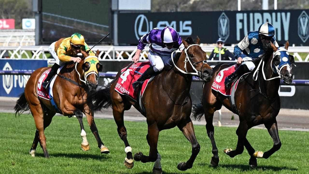 Chris Waller's Riff Rocket wins Victoria Derby