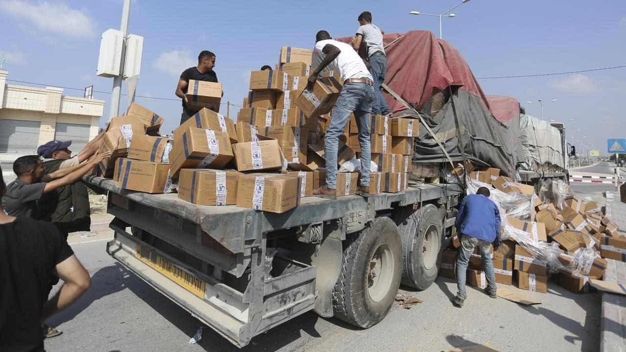 Gaza aid convoy video dates back to 2021