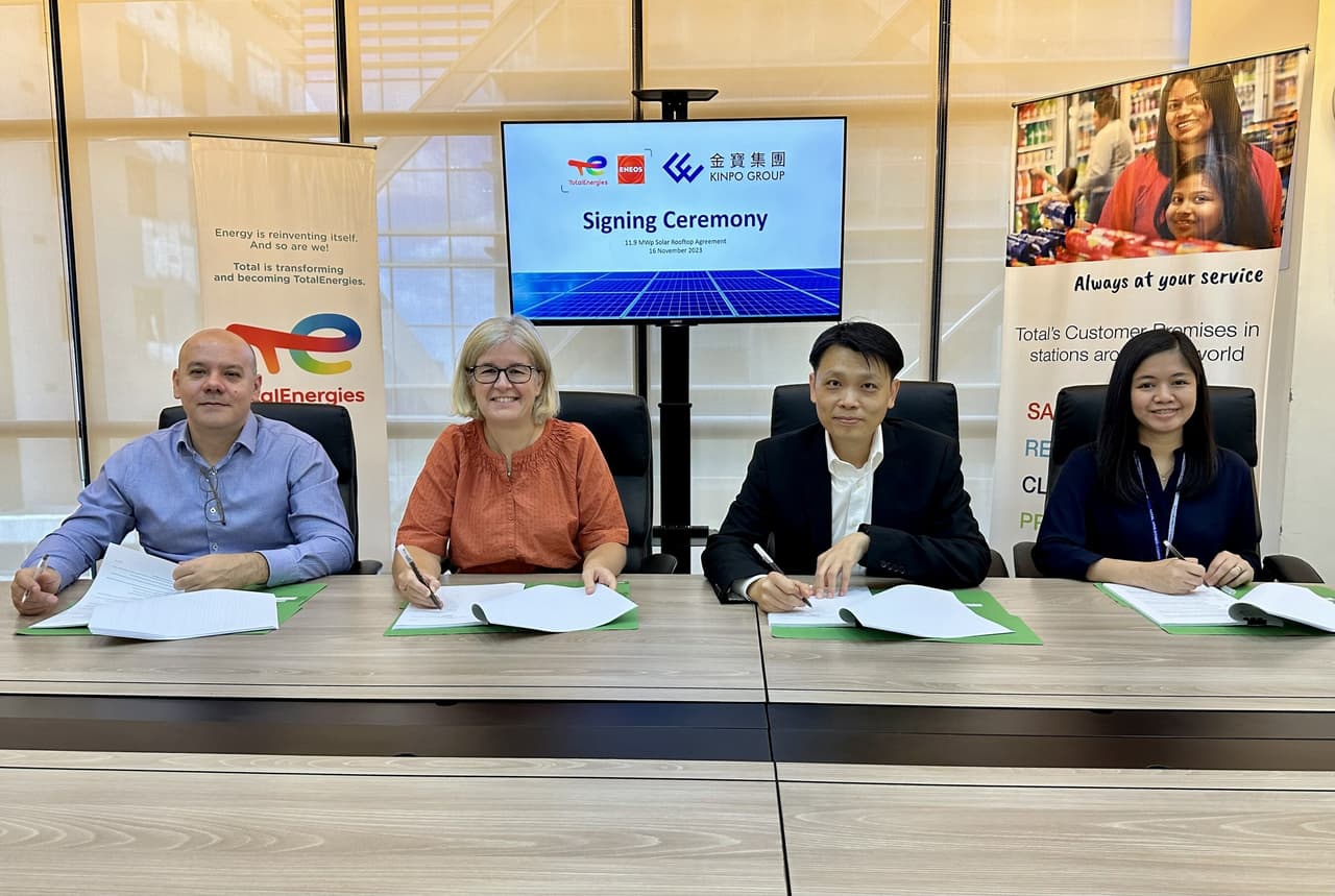 TotalEnergies ENEOS signs first solar rooftop project of Kinpo Group in the Philippines