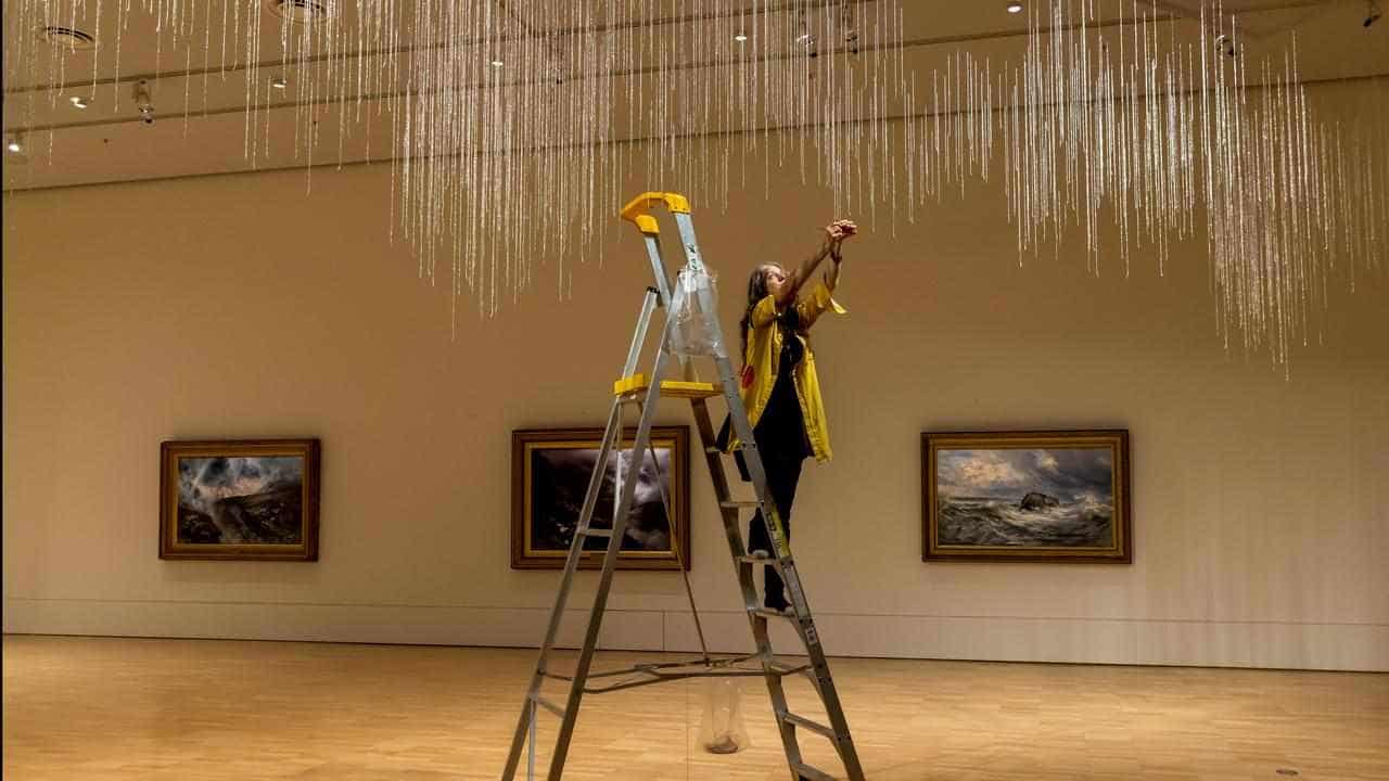 Artist brings weather, and 3500 beads to NGV Triennial