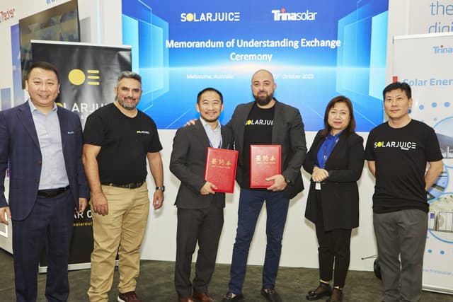 Trina Solar and Australia's Solar Juice Sign MoU for Modules Totalling 1GW