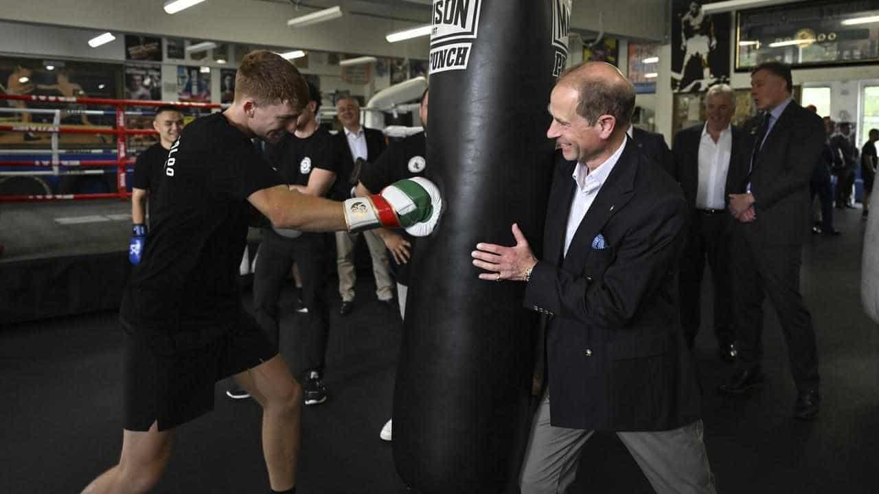 The gloves are off as Prince Edward visits Sydney