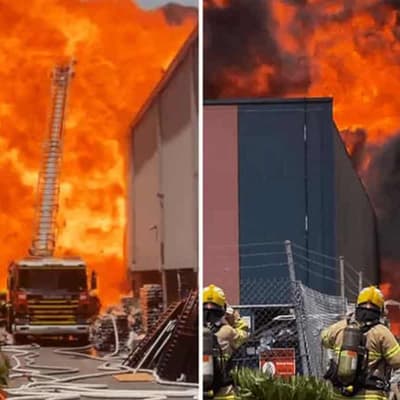 One person missing after large factory blaze