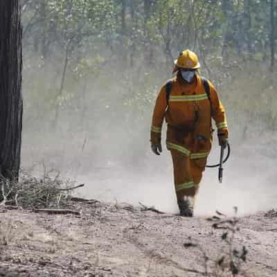 'Too late to leave': locals to shelter as blaze flares