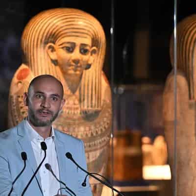 Mummies among rare Egyptian treasures on show