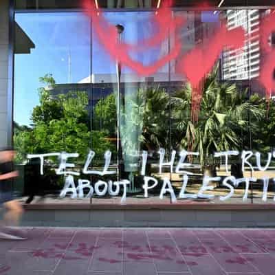 'Tell the truth': ABC office vandalised for second time