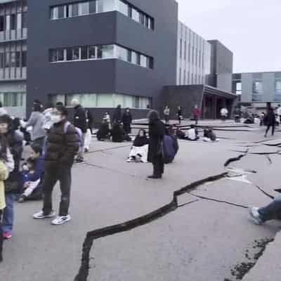 Massive quake jolts Japan, triggering tsunami warnings