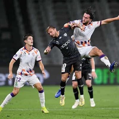 Phoenix edge Perth in goal frenzy to go top of ALM