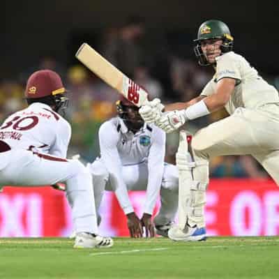 Windies lead by 35 runs after bold Cummins declaration