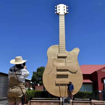 Giant guitar a golden landmark in country music's heart