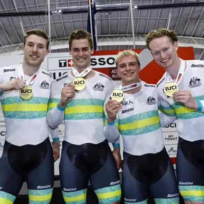 Australia dominate men's team sprint in track cycling