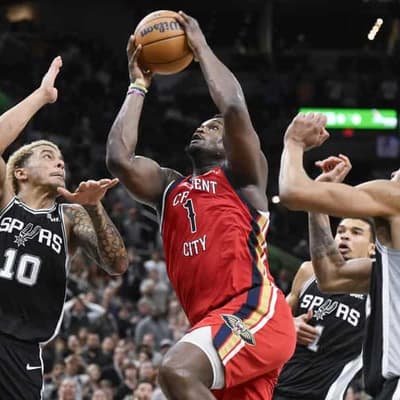 Zion comes up clutch as Pelicans hold off Spurs in NBA