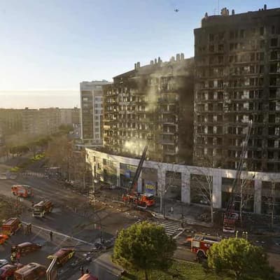 Huge apartment block fire in Spain kills nine people