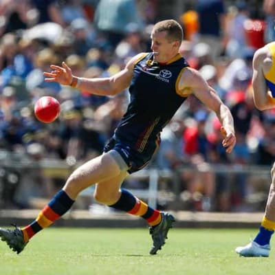 Adelaide's Thilthorpe in AFL trial-game injury scare