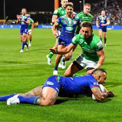 Warriors hold out Raiders for first win of NRL season