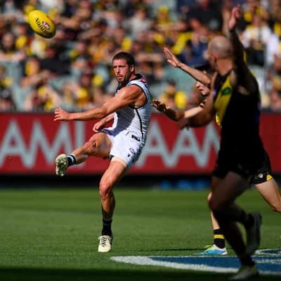 Port celebrate Boak's 350th with AFL win over Tigers